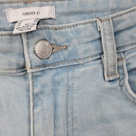 FOREVER 21 High Waist Raw Hem Skinny Jeans Womens Size 28 - Picture 5 of 8